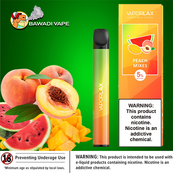 Vaporlax Mate Disposable Device Peach Mixes Flavor 50mg