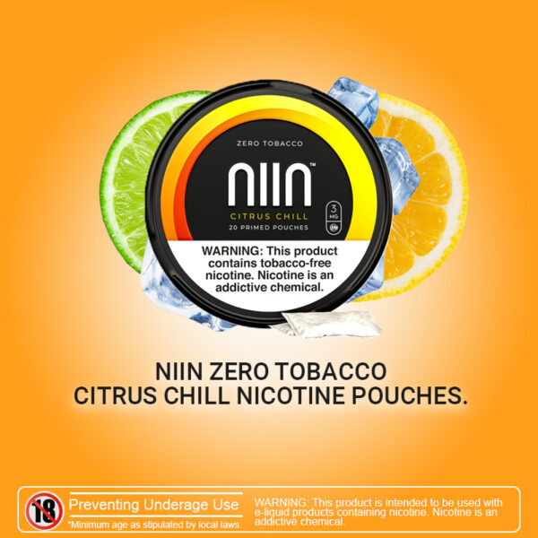 ZERO TOBACCO™ NICOTINE POUCHES – CITRUS CHILL