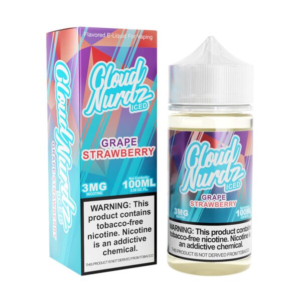 CLOUD NURDZ E-LIQUID - ICED GRAPE STRAWBERRY