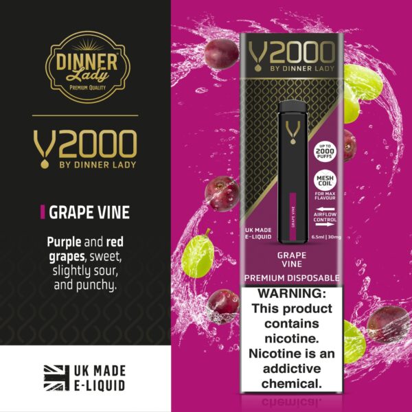 DINNER LADY V2000 DISPOSABLE - GRAPE VINE