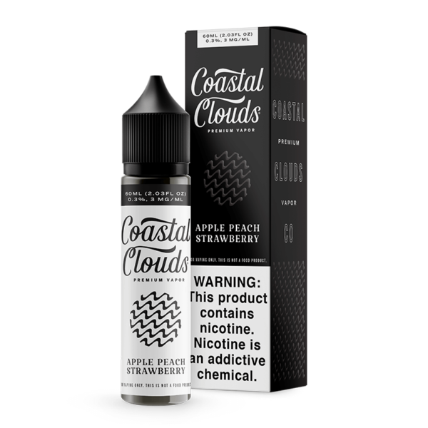 COASTAL CLOUDS E-LIQUIDS - APPLE PEACH STRAWBERRY