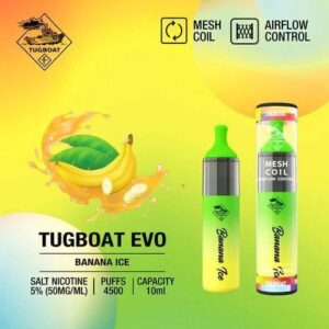 TUGBOAT EVO DISPOSABLE 4500PUFFS - BANANA ICE