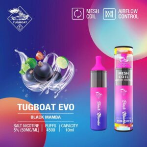 TUGBOAT EVO DISPOSABLE 4500PUFFS - BLACK MAMBA