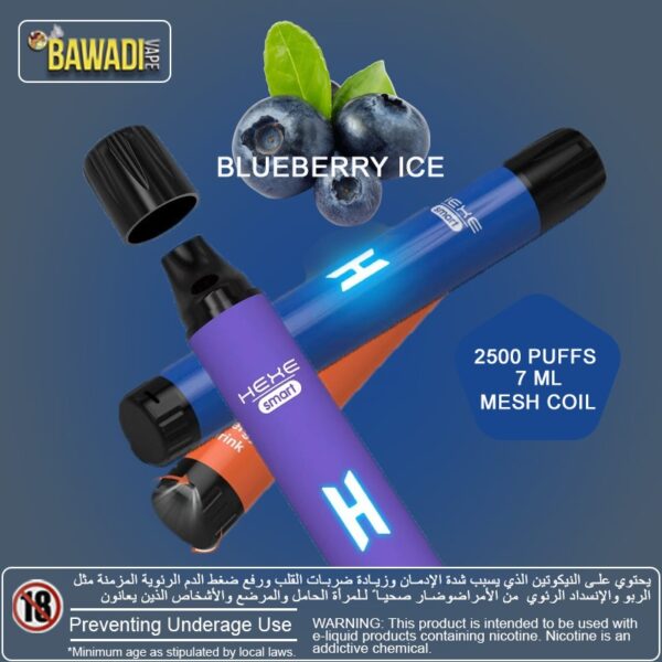 HEXE SMART DISPOSABLE 2500 PUFFS - BLUEBERRY ICE