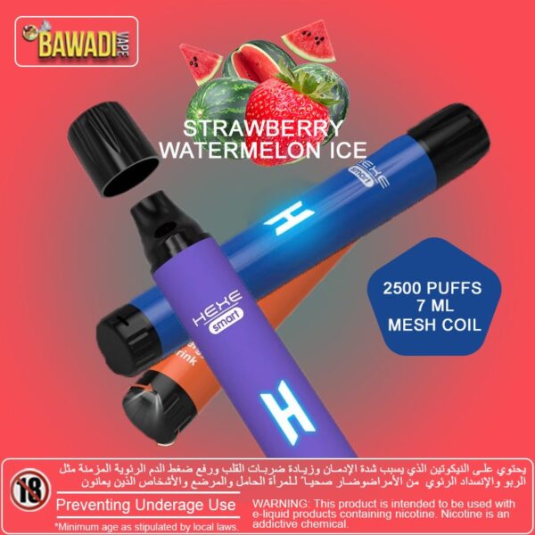 HEXE SMART DISPOSABLE 2500 PUFFS - STRAWBERRY WATERMELON