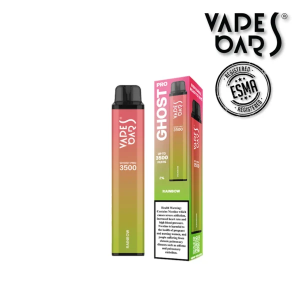 VAPES BARS GHOST PRO 3500 PUFFS - RAINBOW 20MG