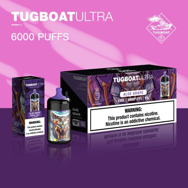 TUGBOAT ULTRA DISPOSABLE 6000 PUFFS - ALOE GRAPE