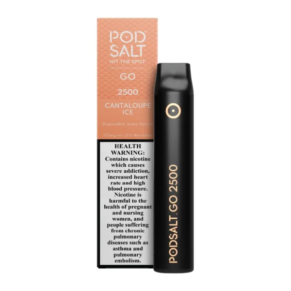 POD SALT GO 2500 PUFFS - CANTALOUPE ICE