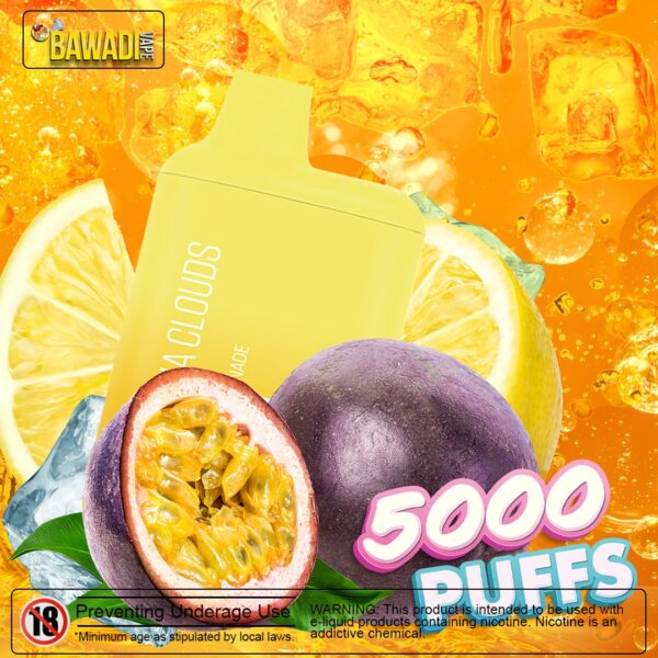 CALIFORNIA CLOUDS 5000 PUFFS - PASSION FRUIT LEMONADE