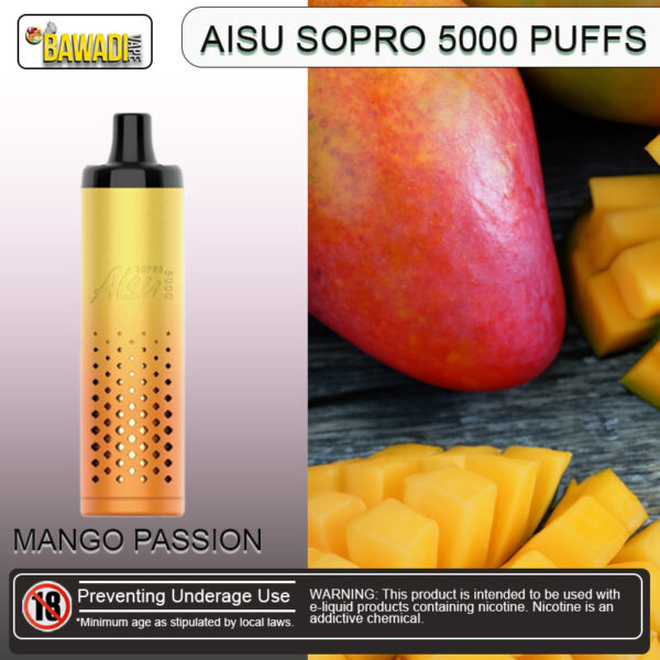 AISU SOPRO 5000 PUFFS – MANGO PASSION