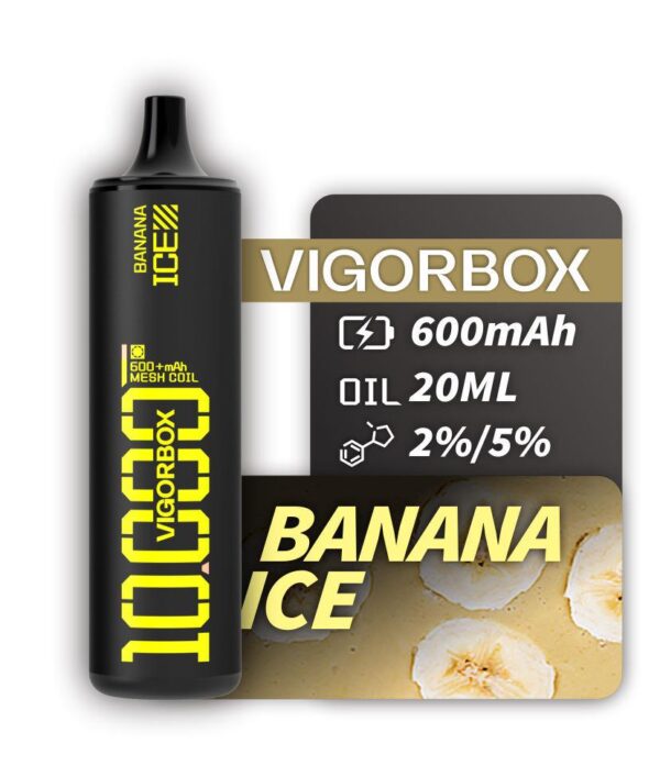 VIGORBOX DISPOSABLE 10K PUFFS - BANANA ICE