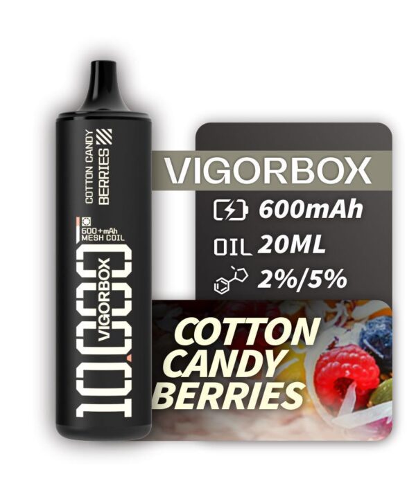 VIGORBOX DISPOSABLE 10K PUFFS - COTTON CANDY BERRIES