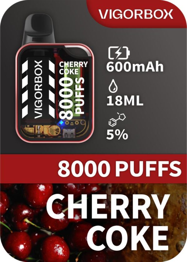 VIGORBOX DISPOSABLE 8000 PUFFS - CHERRY COKE