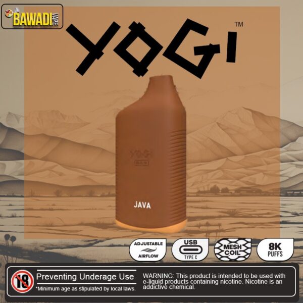 YOGI BAR 8K PUFFS DISPOSABLE - JAVA GRANOLA BAR