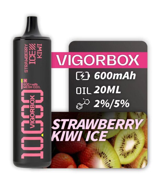 VIGORBOX DISPOSABLE 10K PUFFS - STRAWBERRY KIWI ICE