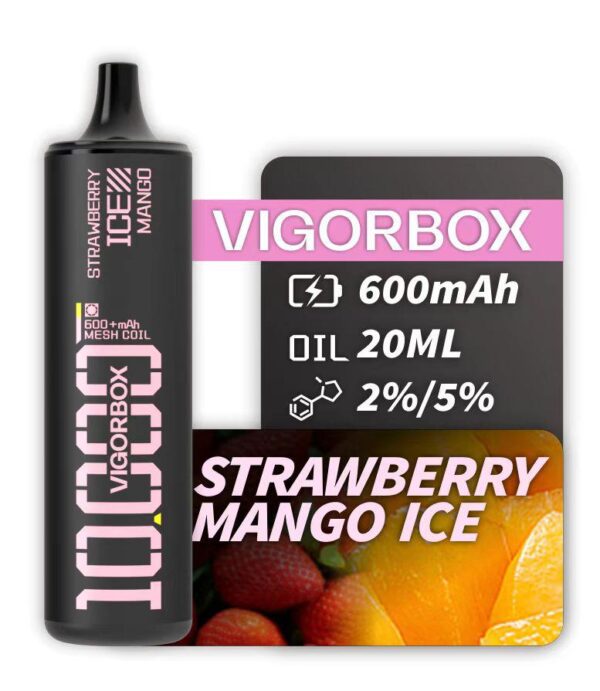 VIGORBOX DISPOSABLE 10K PUFFS - STRAWBERRY MANGO ICE