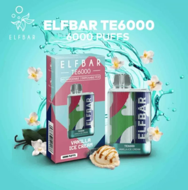 ELF BAR TE6000 PUFFS - VANILLA ICE CREAM