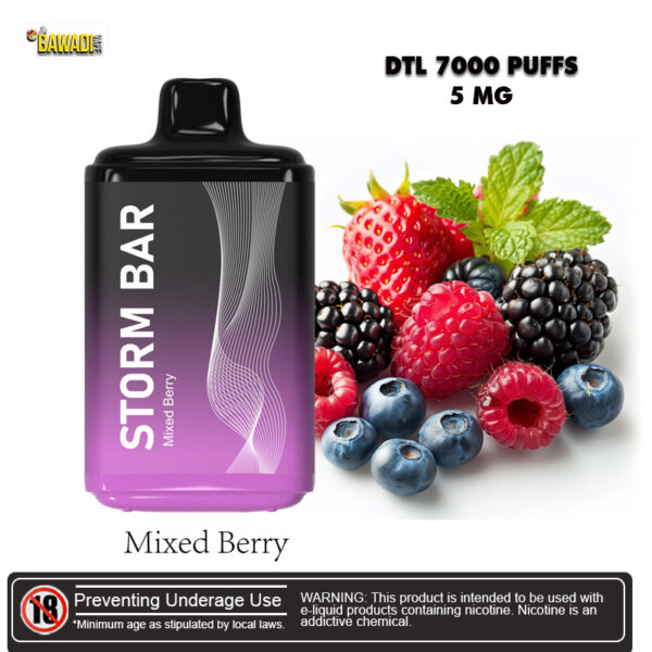 STORM BAR MIXED BERRY DTL 7000 PUFFS DISPOSABLE VAPE DUBAI