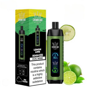 Al Fakher Crown bar 8000 puffs Lemon Lime Dubai Vape UAE Disposable