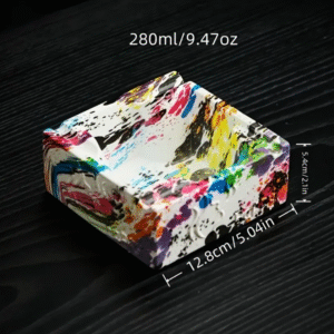 Colorful Cartoon Square Stone Ashtray